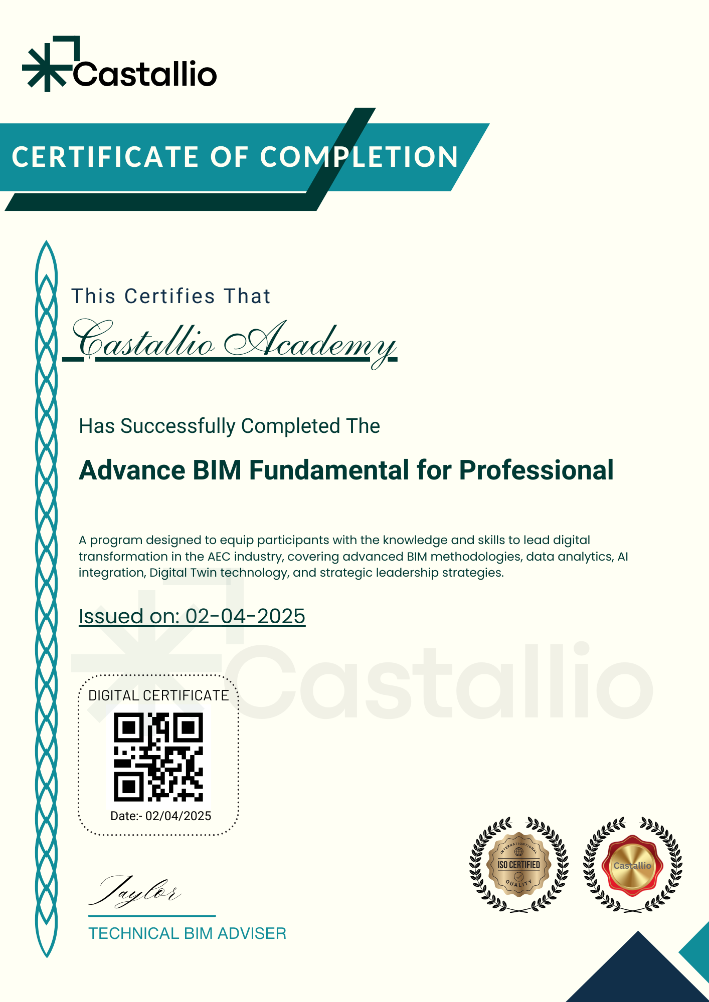 Certificate
