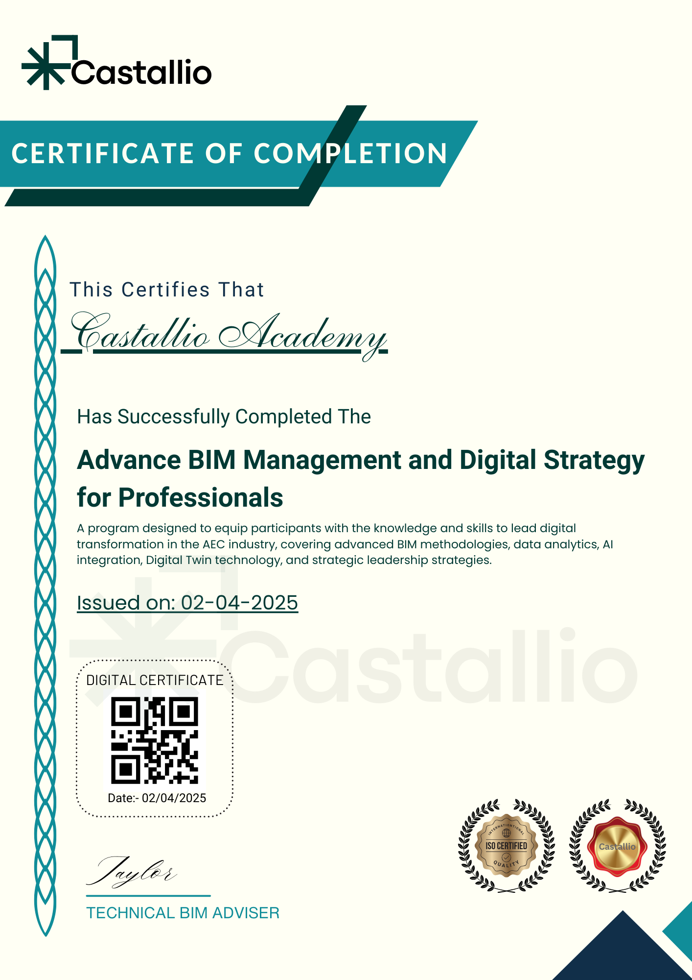 Certificate