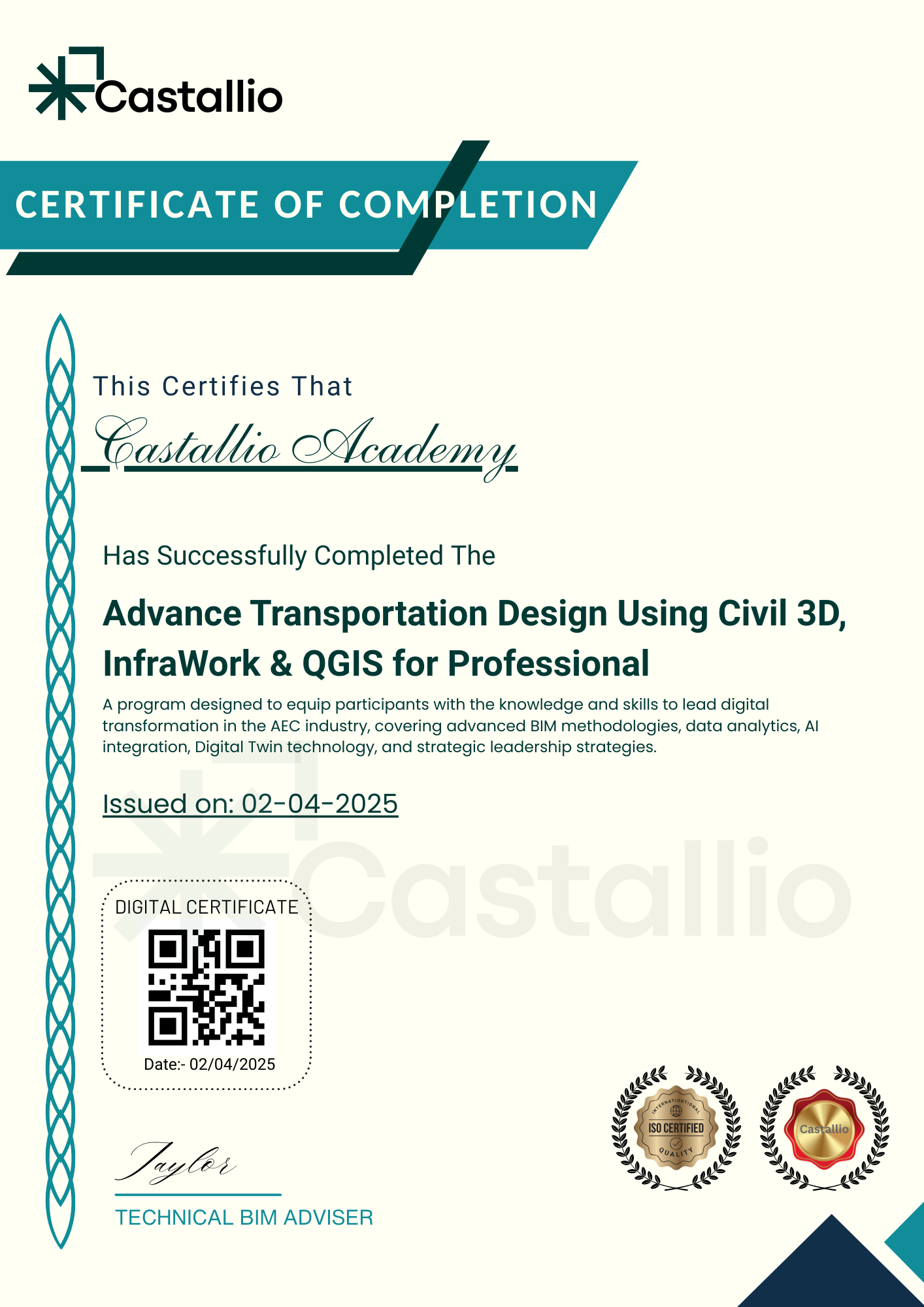 Certificate