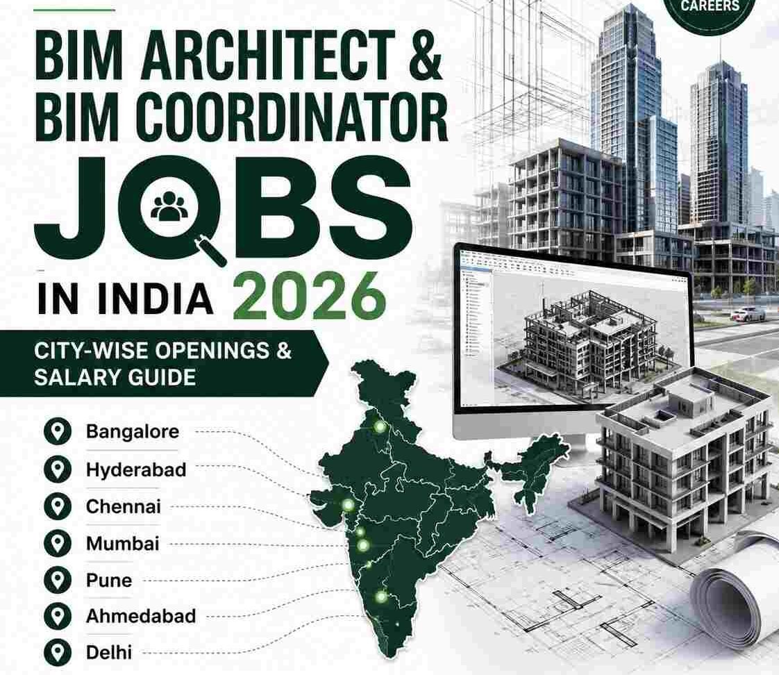 BIM Architect & BIM Coordinator Jobs in India 2026: City-Wise Openings and Salary Guide (Bangalore, Hyderabad, Chennai, Mumbai, Pune, Ahmedabad, Delhi)